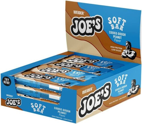 Joe's Soft Bar · Masa de galleta y cacahuete — 12 × 50 g · Masa de galleta y cacahuete · 12 × 50 g