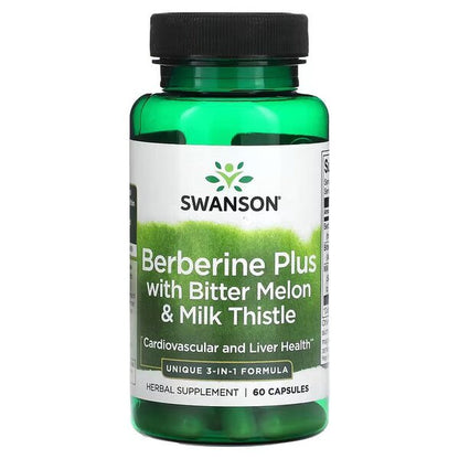 Berberine Plus with Bitter Melon & Milk Thistle - 60 caps