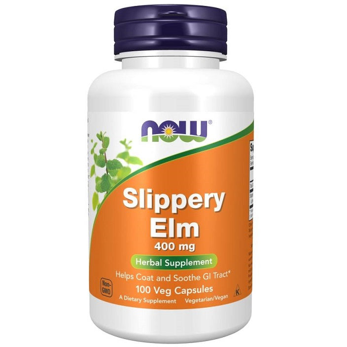 Slippery Elm, 400mg — 100 cápsulas vegetales