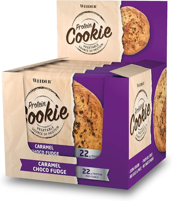 Protein Cookie · Caramelo y chocolate · 12 × 90 g