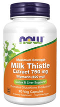 Milk Thistle Extract, 750mg Maximum Strength — 90 cápsulas vegetales