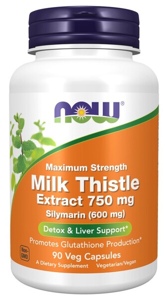 Milk Thistle Extract, 750mg Maximum Strength — 90 cápsulas vegetales
