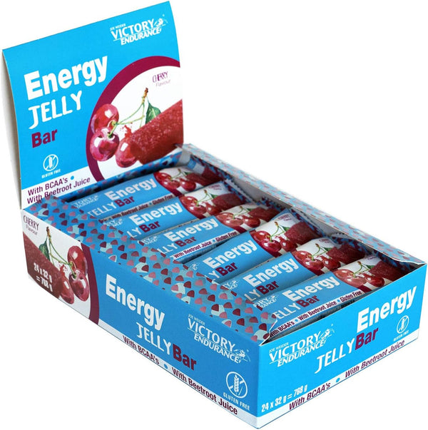 Victory Endurance Energy Jelly Bar — 24 × 32 g · Cereza · 24 × 32 g