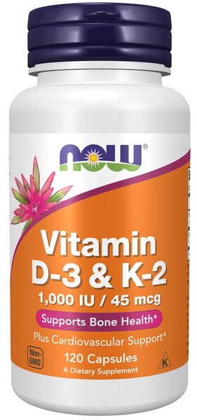 Vitamine D-3 et K-2 - 120 gélules