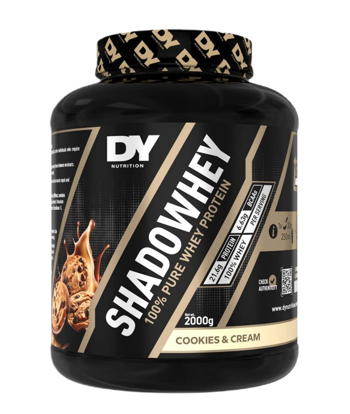 ShadoWhey 100% Pure Whey Protein - 2000g - Galletas y crema