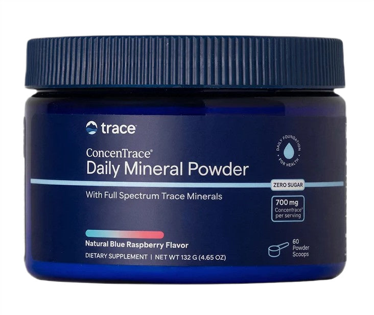 ConcenTrace Daily Mineral Powder - 132g Trace Minerals - Natural Blue Raspberry
