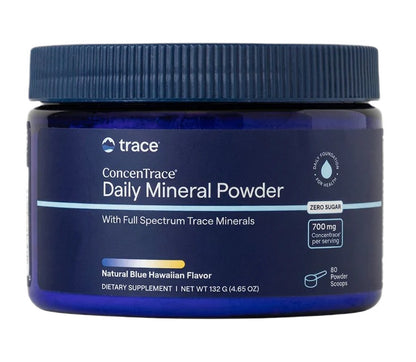 ConcenTrace Daily Mineral Powder - 132g Trace Minerals - Natural Blue Hawaiian