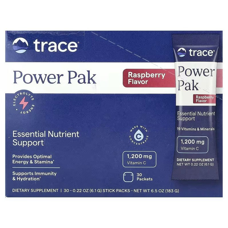 Power Pak - 30 packets Trace Minerals - Raspberry