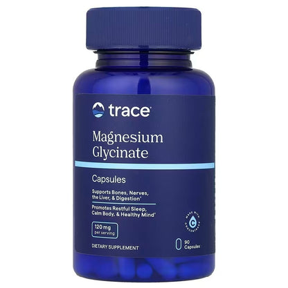 Magnesium Glycinate, 120 mg - 90 caps Trace Minerals