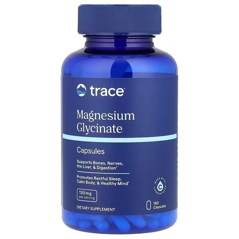 Magnesium Glycinate, 120mg - 180 caps Trace Minerals