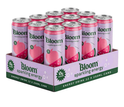 Sparkling Energy - 12 x 250ml. Bloom - Strawberry Watermelon