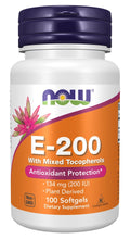 Vitamin E-200 with Mixed Tocopherols - 100 softgels