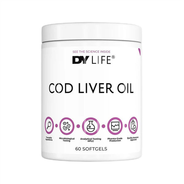 DY LIFE Cod Liver Oil - 60 cápsulas blandas - Sin sabor