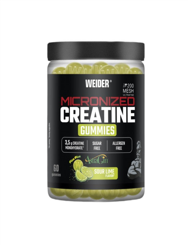 Micronized Creatine Gummies · Lima ácida · 60 gominolas