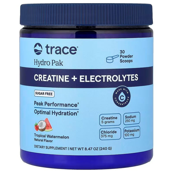 Hydro Pak Creatine + Electrolytes - 240g Trace Minerals - Tropical Watermelon