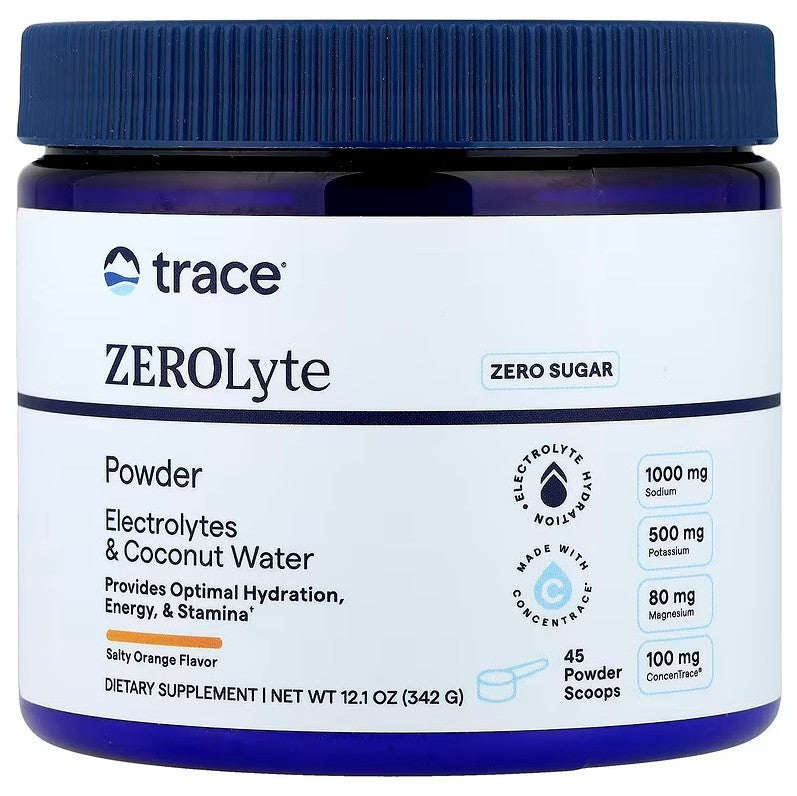 ZEROLyte Powder - 342g Trace Minerals - Salty Orange