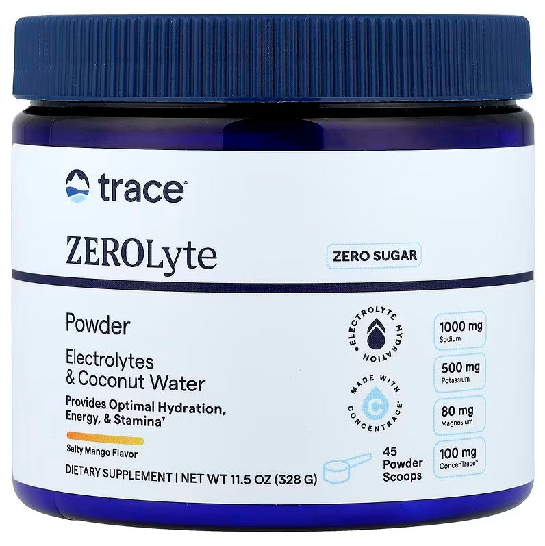 ZEROLyte Powder - 328g Trace Minerals - Salty Mango