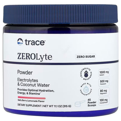 ZEROLyte Powder - 315g Trace Minerals - Salty Berry Lemonade