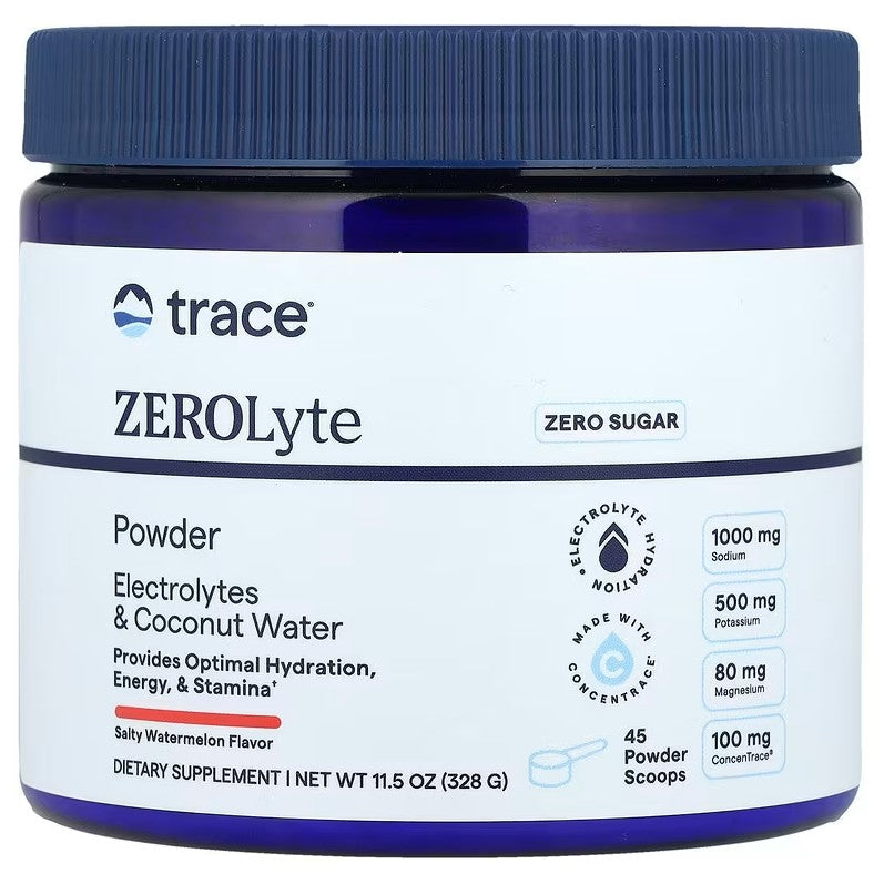 ZEROLyte Powder - 328g Trace Minerals - Salty Watermelon