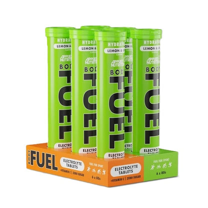 Bodyfuel Hydration Electrolyte Effervescent Tablets — 6 x 20 comprimidos · Limón y lima