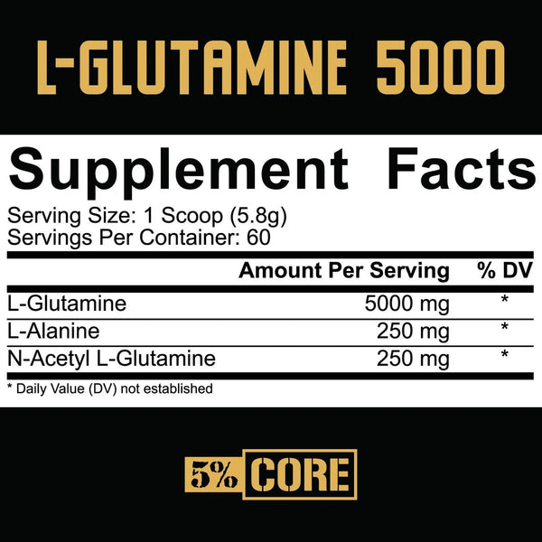 L-Glutamine 5000 - Core Series, Unflavoured - 348g