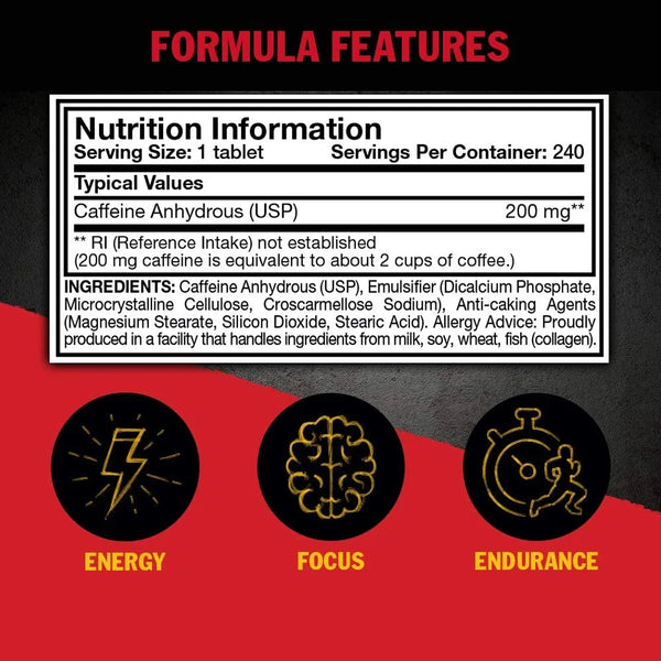 Caffeine - 240 tablets