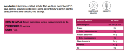 Fiber · Fresa — 36 gominolas